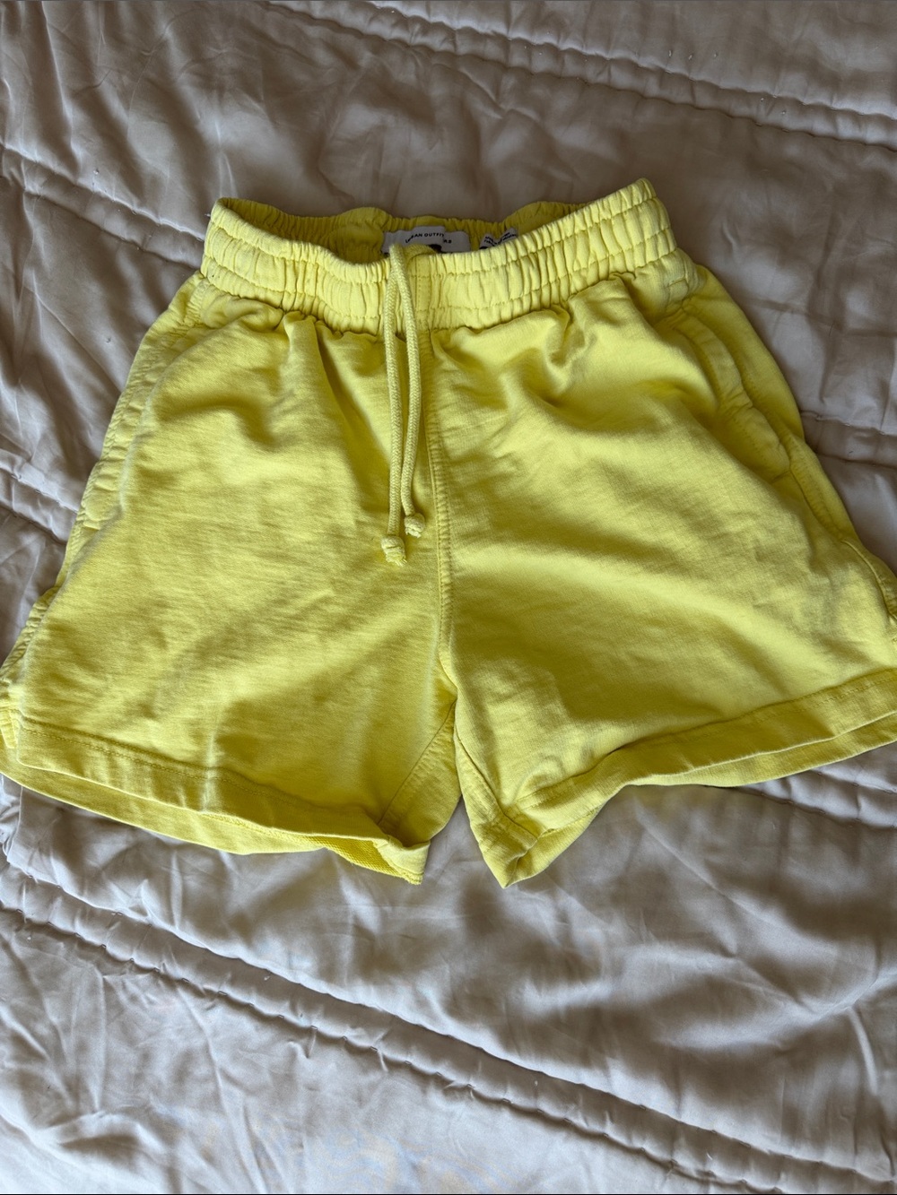 Urban Outfitters Bright Yellow Athletic Drawstring Shorts